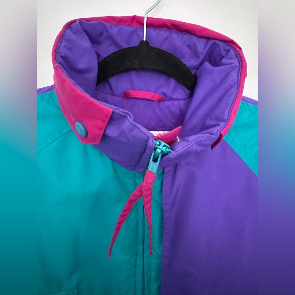 Columbia Vintage Full Zip One Piece Ski Suit Snow Bib Snowsuit Youth Medium - Picture 12 of 14